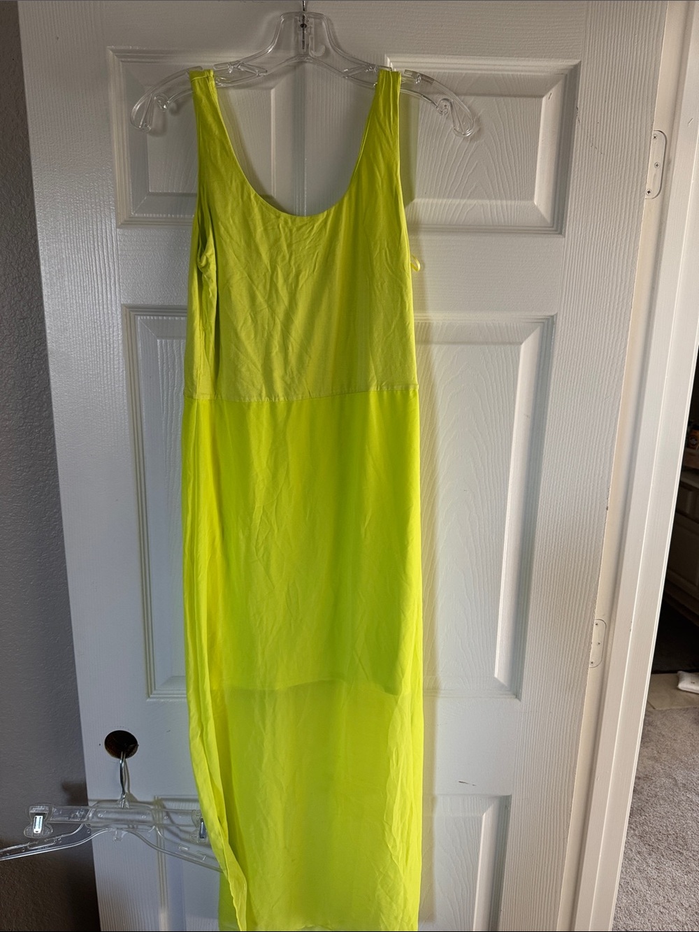Vince Camuto Neon Yellow Sleeveless Maxi Dress